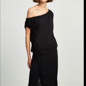 RED outfit! French connection.